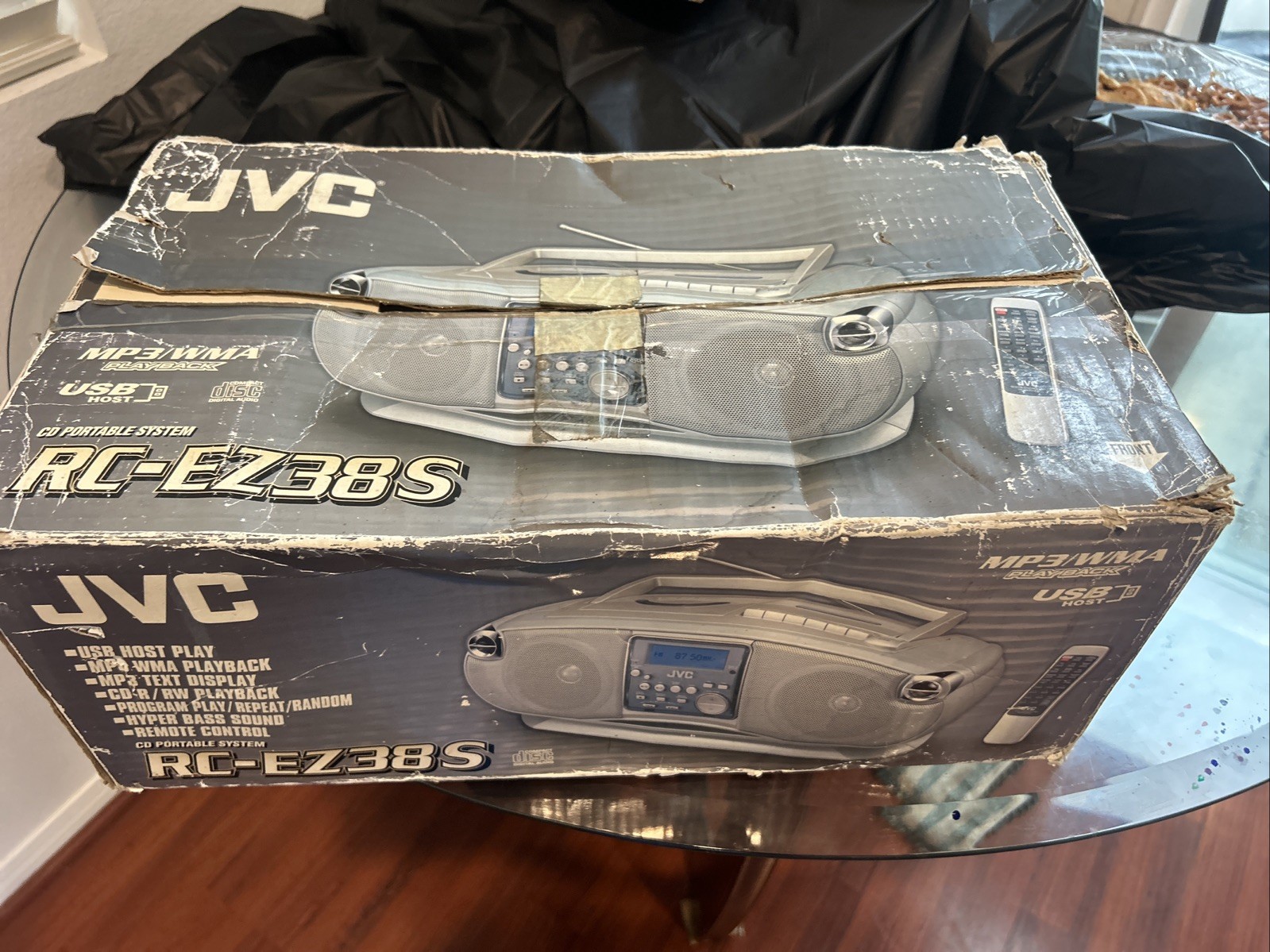 JVC RC-EZ38S Boombox New Open Box W/Remote MP3/WMA Playback 