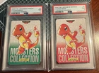 PSA 7 Pokemon 1996 BANDAI CARDDASS VENDING CHARMANDER #4 Red & Green