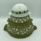 New ListingVTG Pyrex Crazy Daisy Spring Blossom Cinderella Nesting Bowls Set Of 3