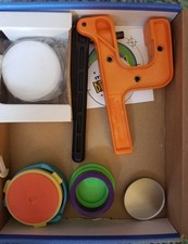 BADGE-A-MINIT 2 1/2" DIY Button Press Maker Craft Set In Original Box W/ Handle