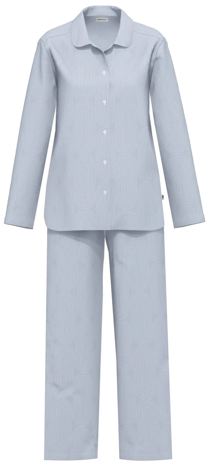 SEIDENSTICKER 91021 Schlafanzug / Pyjama lang 36-48 zen blue 681 - Bild 1 von 1