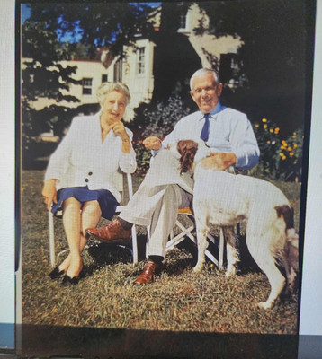 George Marshall & wife-transparency photo WWII hero - Nobel Peace Prize winner