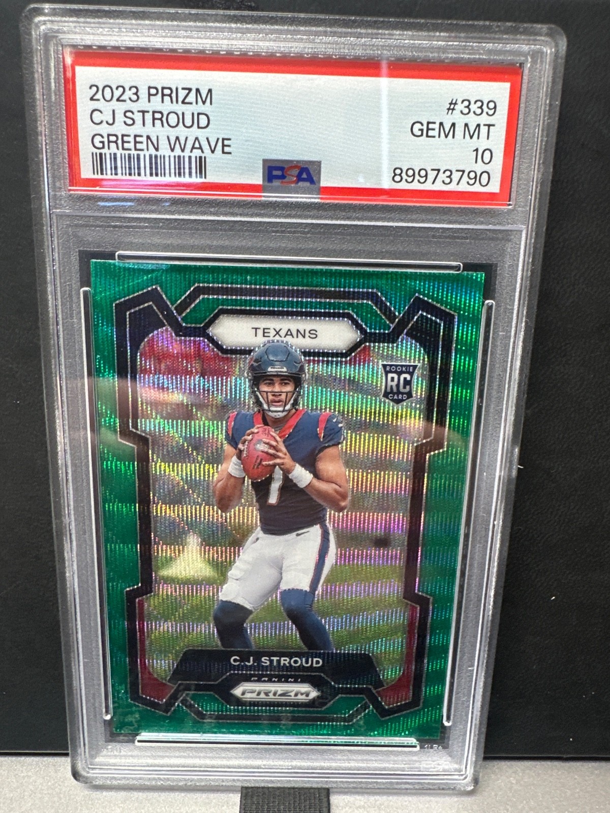 2023 Panini Prizm - Rookies C.J. Stroud #339 Green Wave Prizm (RC) PSA 10