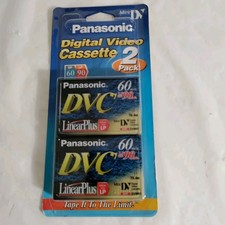 Pack of 2 NEW Panasonic Mini Digital Video Cassette DVC - 60 MIN/LP 90