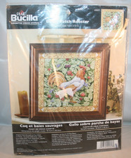 Bucilla Berry Patch Rooster Cross Stitch Kit 2011 WM45627 12"x12" NEW SEALED