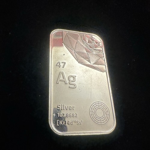 Elemetal 1oz .999 Fine Silver Bar Element Symbol Design Proof Like - Bild 6 von 9