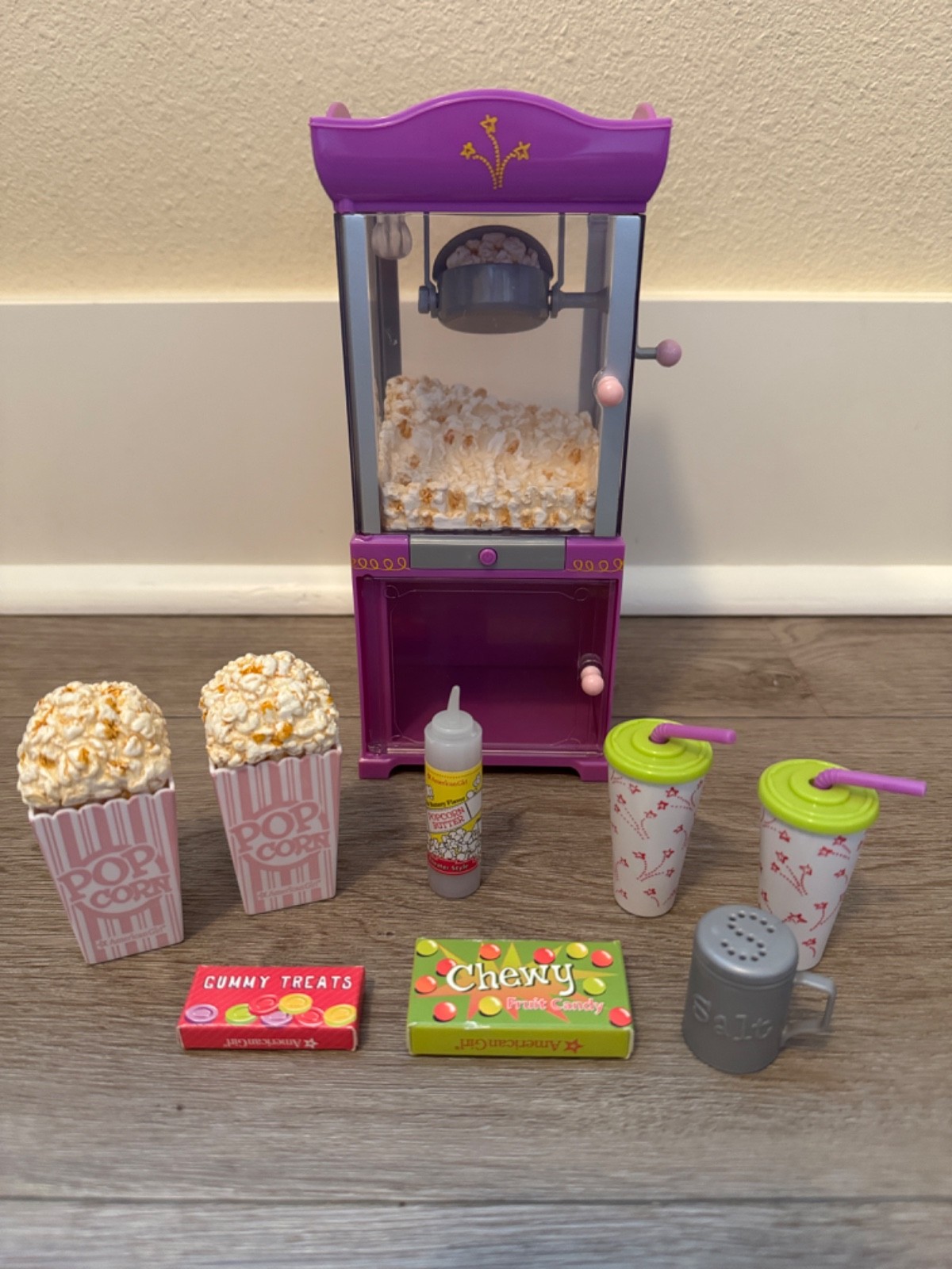American Girl Doll Truly Me Popcorn Machine - Complete Set. 