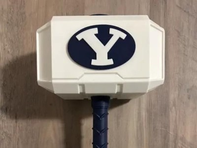 College BYU Cougars themed Mjolnir Thor's Hammer