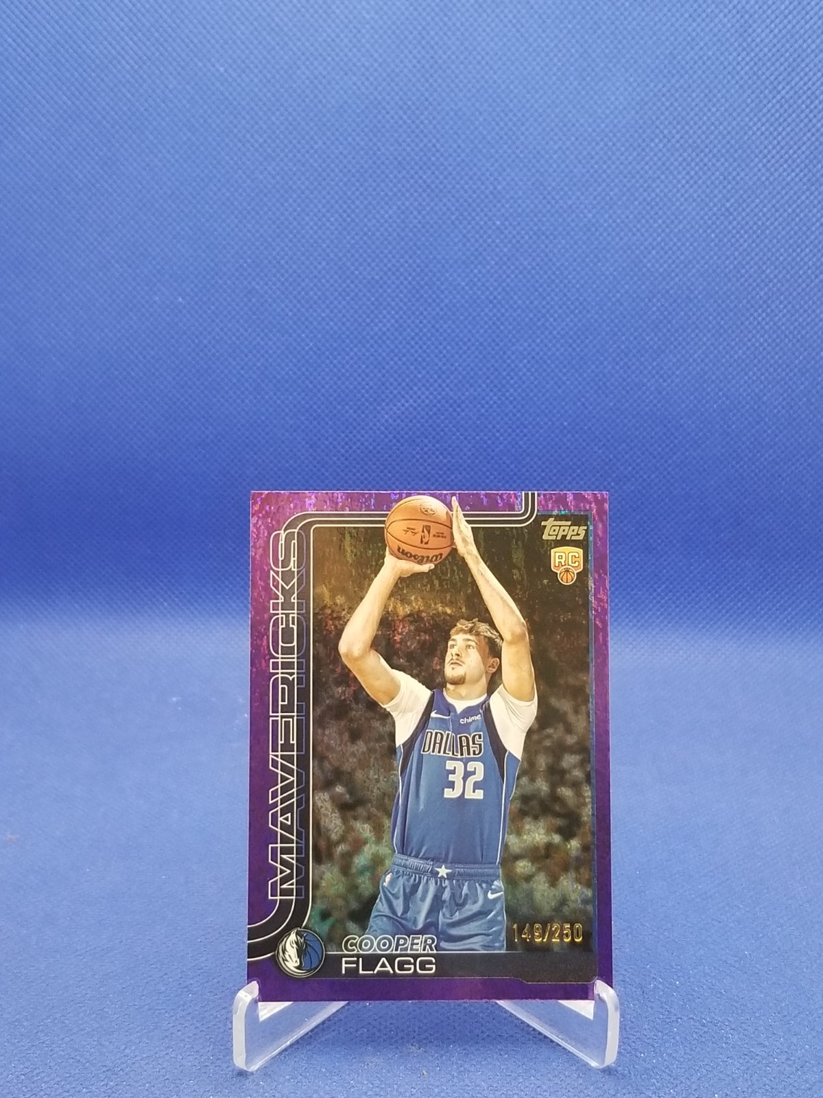 Cooper Flagg 2025 Topps #201 Purple Holofoil Rookie /250 Mavericks