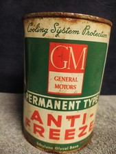 Vintage Anti-Freeze Can GM General Motors Empty Quart Can Permanent Type