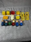 Vintage Fisher Price Little People Yellow Washer Dryer Luggage Wood Body Airport
