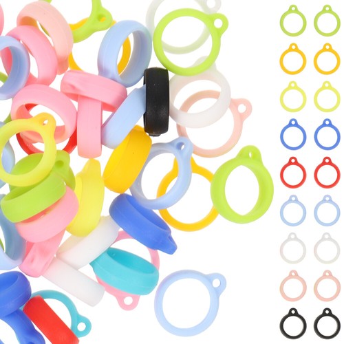 50 Pcs Hanging Rope Anello Di Silicone Anti-perdita Uomo Cordino - Zdjęcie 10 z 12