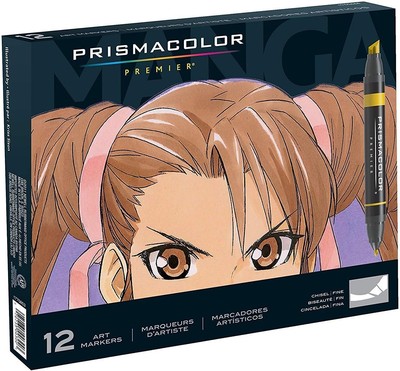 High-Quality 12-Pack Dual Tip Art Markers - Ideal for Manga & Detailed Coloring