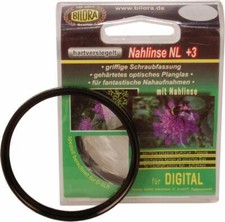 2 x Bilora Nahlinse NL +3 &Oslash; 52 mm hartversiegelt 7015-52 Neu OVP