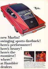 1965 AMC MARLIN OPTIONAL 327 V-8  ~  CLASSIC ORIGINAL PRINT AD
