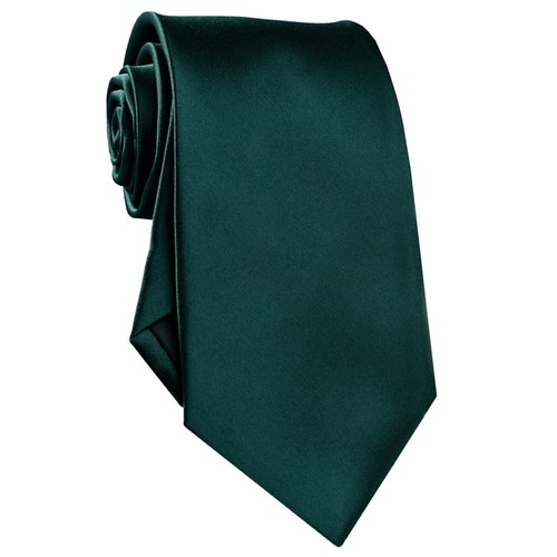 Mens Tie Plain Solid Colour Classic Slim Skinny Smart Party Wedding Thin Neck - Picture 42 of 148