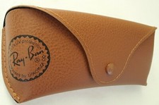 Ray Ban Sunglasses Eyeglasses Pebble Brown Snap CASE Felt Interior VGC 36R