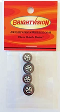 4 Brightvision Redline Wheels – 2 Large & 2 Medium Hong Kong Bearing Style