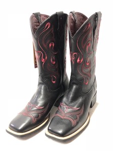 ariat black square toe boots