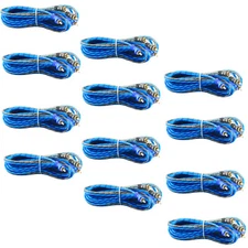 12 Pcs | 2 RCA to RCA Interconnect HiFi Audio Cable Male Connector Wire 17 Feet