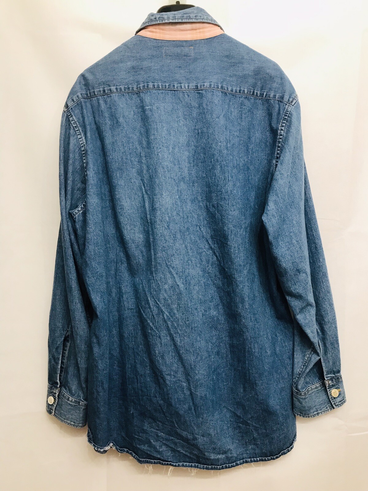 Camicia denim Saint Laurent Fw15 flanella pesca