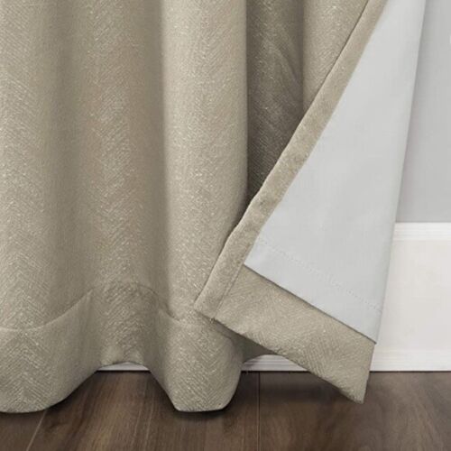 Sun Zero Pasqual 2 Chevron Thermal 100% Blackout Grommet Panel Curtain 52 X 96 - Picture 6 of 8