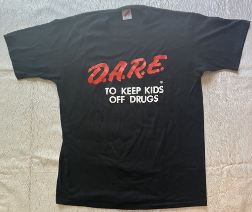Vintage 90s DARE To Keep Kids Off Drugs T-Shirt Tee Size L Single Stitch USA