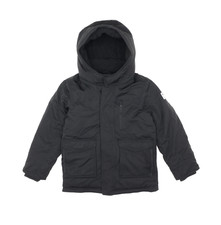 Abercrombie Kids X2603 Black Ultimate Hooded Sherpa Lining Parka Size 7/8