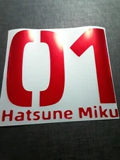 Miku Hatsune 01 Vocaloid Holo Foil Red Sticker Vinyl Decal Waterproof!
