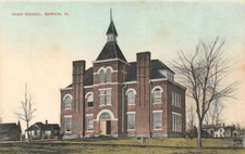 GARWIN, Iowa IA  ~ HIGH SCHOOL & Homes Nearby  TAMA COUNTY  ca1910's Postcard