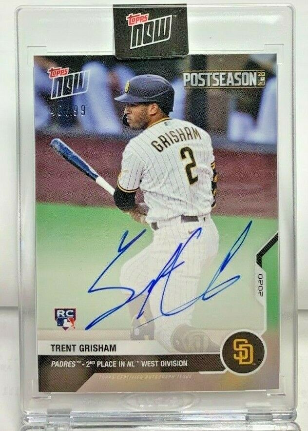 Trent Grisham 2020 Topps Now MLB Postseason RC Autograph
