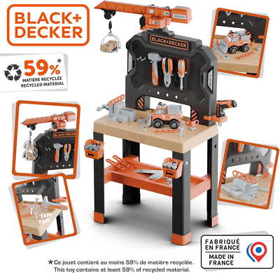Smoby Spielzeug Spielwelten Werkstatt Black & Decker Werkbank + Kran 7600360741