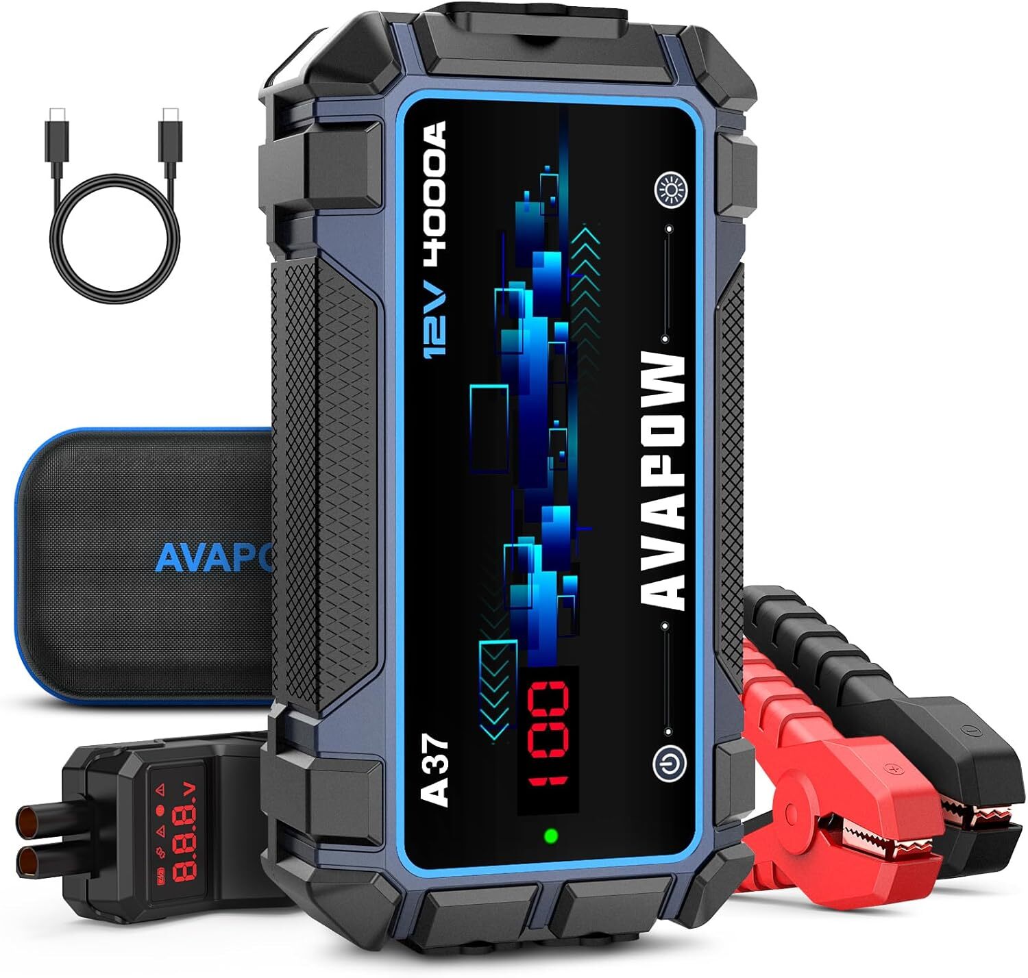 AVAPOW Car Battery Jump Starter 4000A Peak,12V Portable Jumpstart Box for Up...