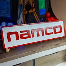 🕹️ Engraved NAMCO Logo Wood Sign – Retro Arcade Wall Art Decor