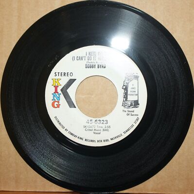 BOBBY BYRD *I Need Help (Can't Do It Alone)* PT. 1 &2  Soul Funk 45 on KING 6323