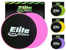 Elite Sportz Sliders for Working Out, 2 Dual Sided Gliding Discs for Exercise on
