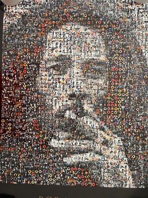 （限定品）BOB MARLEY コラージュポスター フレーム付き BOB MARLEY, PHOTOMOSAIC BY ROBERT SILVERS, AUTHENTIC 1998 POSTER