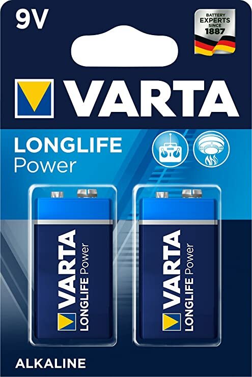 Thumbnail - Varta Longlife Power 9v E-block 6lr61 Alkaline 2er Blister