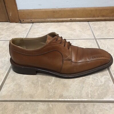 Men\'s Mercanti Fiorentini Italian Leather Brown Shoes Size 8.5 M Lace Up Oxford Mercanti Fiorentini Brown Leather Oxford Men main image 2