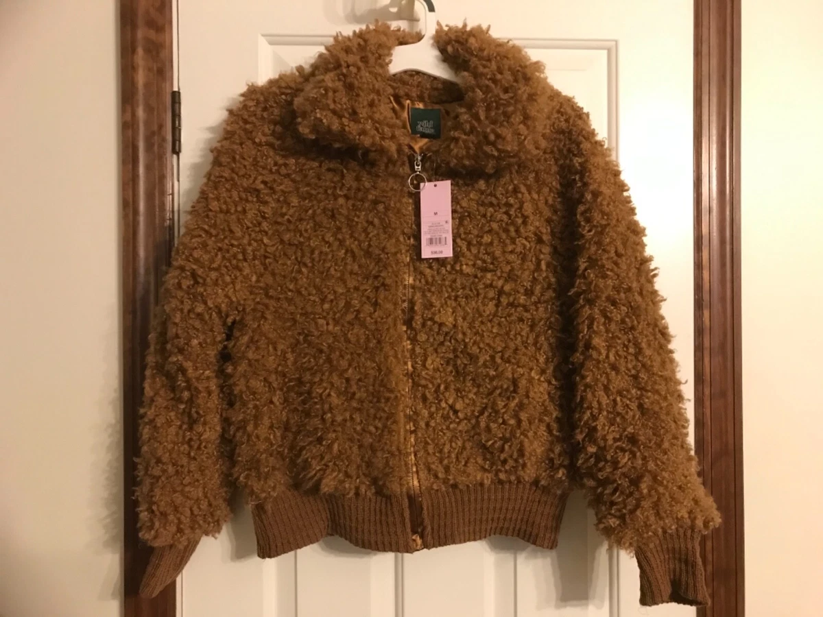 NEW WILD FABLE from Target Sz Small Zip Up Fuzzy Sherpa Jacket