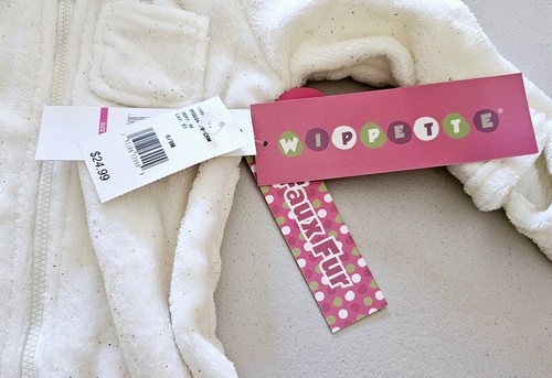 NUEVO CON ETIQUETAS Wippette Niños Brillo Polar Unicornio Sudadera con Capucha Una Pieza Crema 6-9 Mos - Imagen 7 de 7