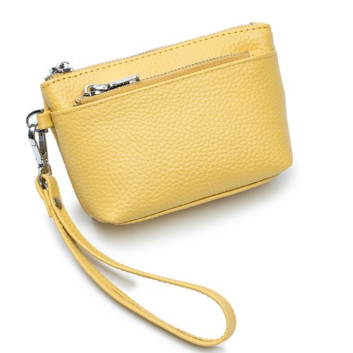 Soft Real Leather Coin Purse for Women Wristlet Mini Pouch Wallet w/ Strap Gifts - Picture 39 of 42