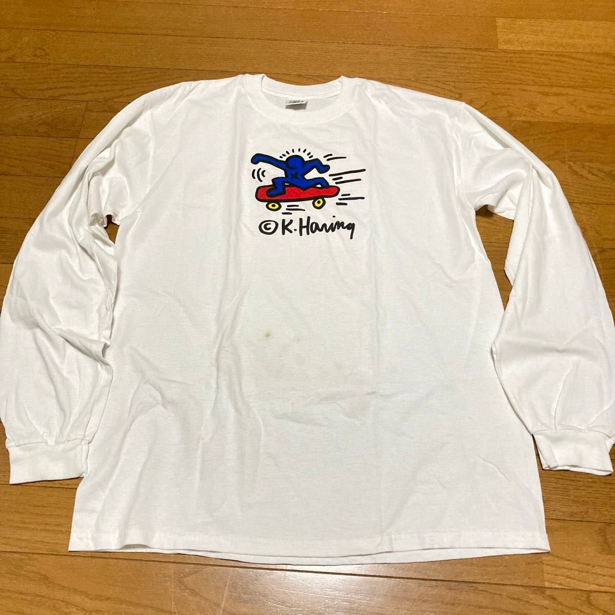 Rare Keith Haring Long T Long T Shirt Vintage POPSHOP White Rare Keith Haring Long T Long T Shirt Vintage POPSHOP White