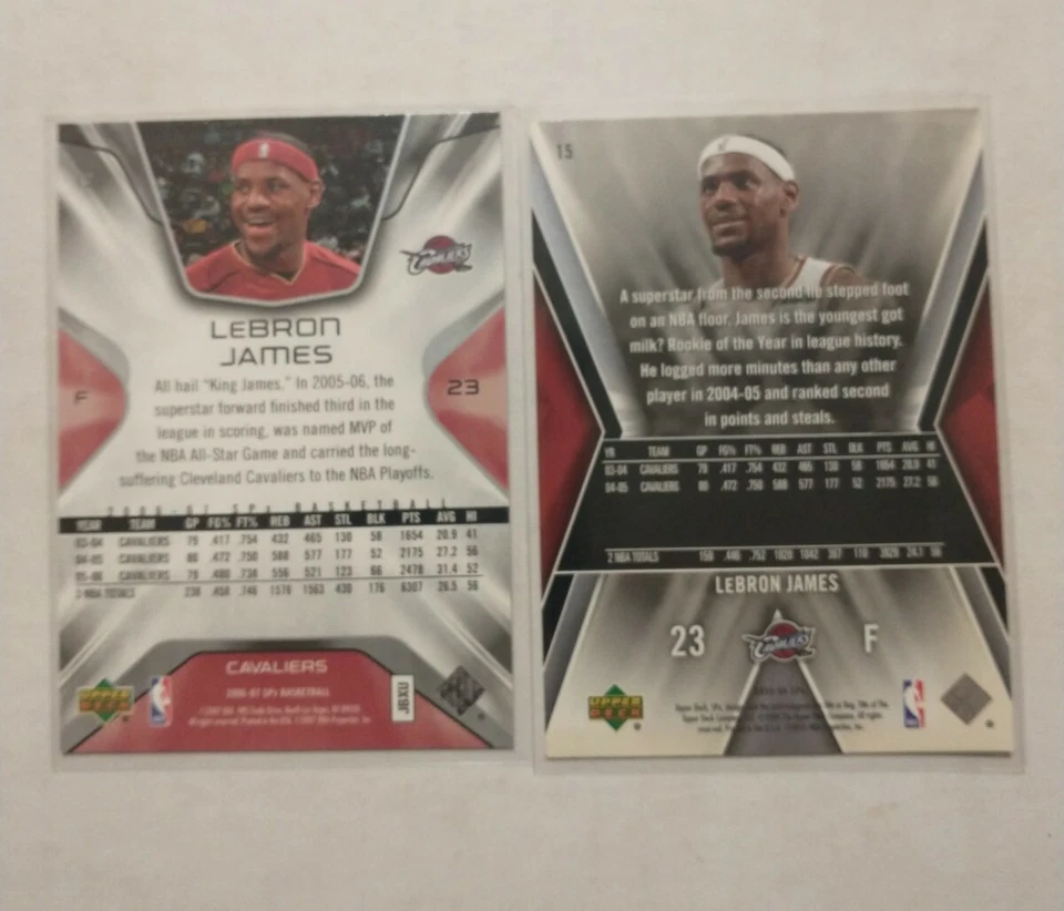🔥Lebron James🔥 Lot of (2) Cards *2005-06 NBA SPX and *2006-07 NBA SPX MINT👀 - Image 2 of 2
