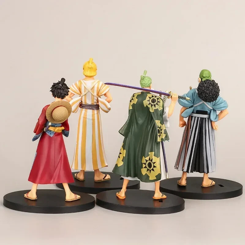 18cm One Piece Luffy, Zoro, Chopper, Nami Wano Action Figure