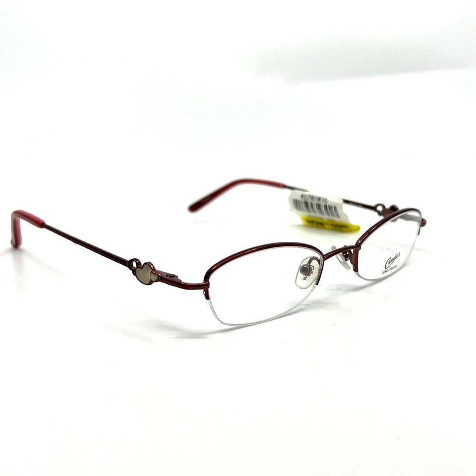 Candie's C Lalita BU Burgundy Red Oval Half frame Eyeglasses 46[]19 135 mm - Image 2 of 4