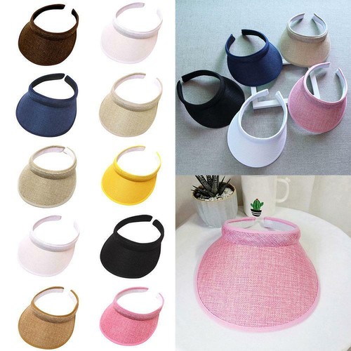 Cappello berretto golf tennis sportivo regolabile visiera parasole fascia G4O1 - Foto 2 di 15
