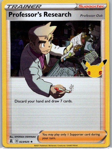 Pokemon TCG Professors Research Professor Oak 23/25 Celebrations Holo NM