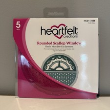 New In PKG Heartfelt Creations Rounded Scallop Window DIE CUT SET