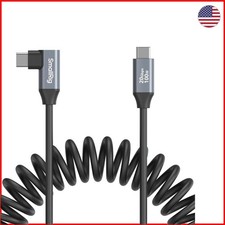 USB-C Coiled Data Cable: 20Gbps Speed, Compatible with Multiple Devices
